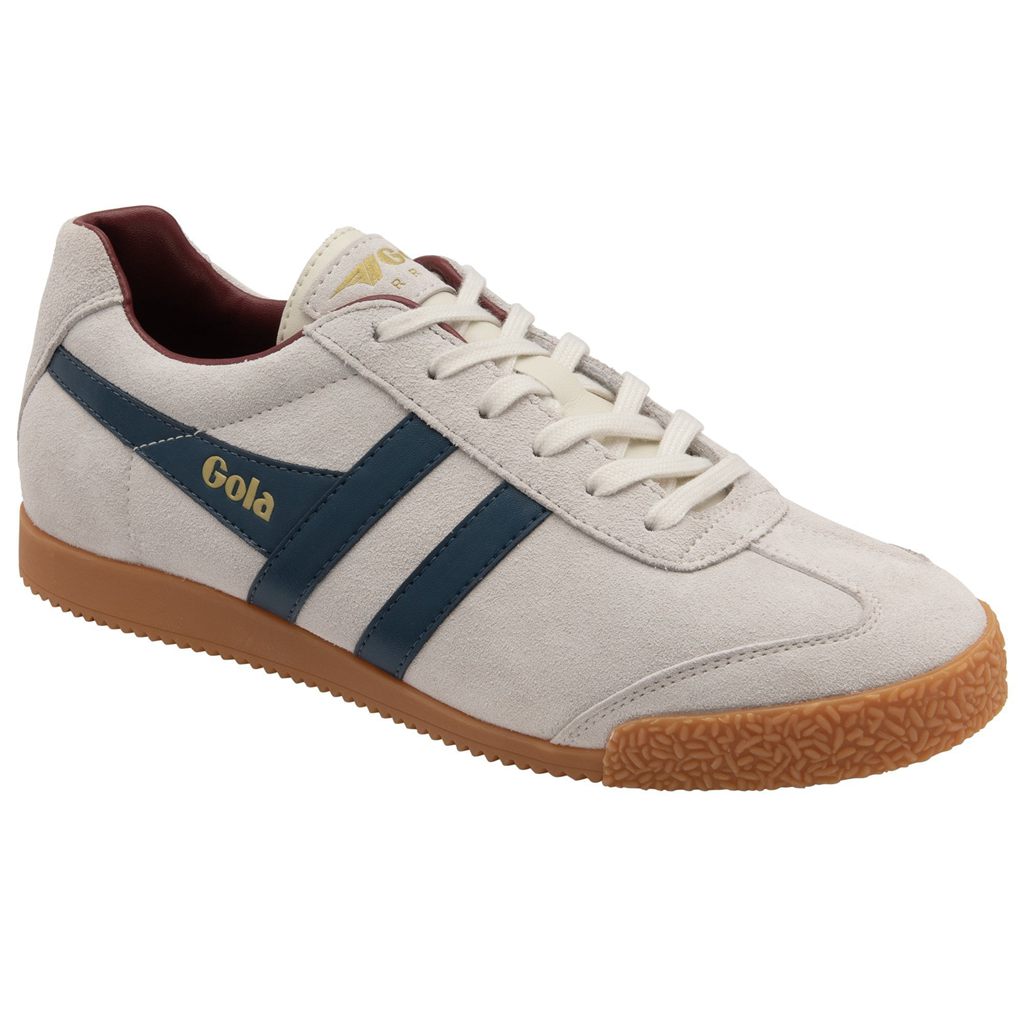 Gola Classics Harrier Suede Sneakers Bílé Blankyt Tmavě Červené CZ | ISVF-96380