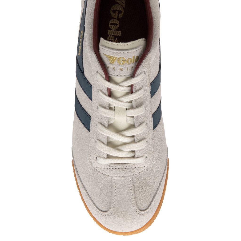 Gola Classics Harrier Suede Sneakers Bílé Blankyt Tmavě Červené CZ | ISVF-96380