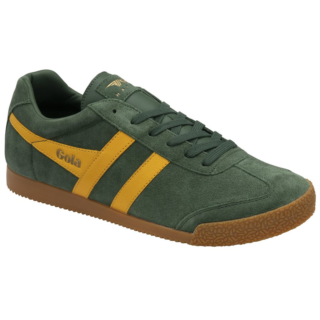 Gola Classics Harrier Suede Sneakers Evergreen Sun CZ | HRZW-93250
