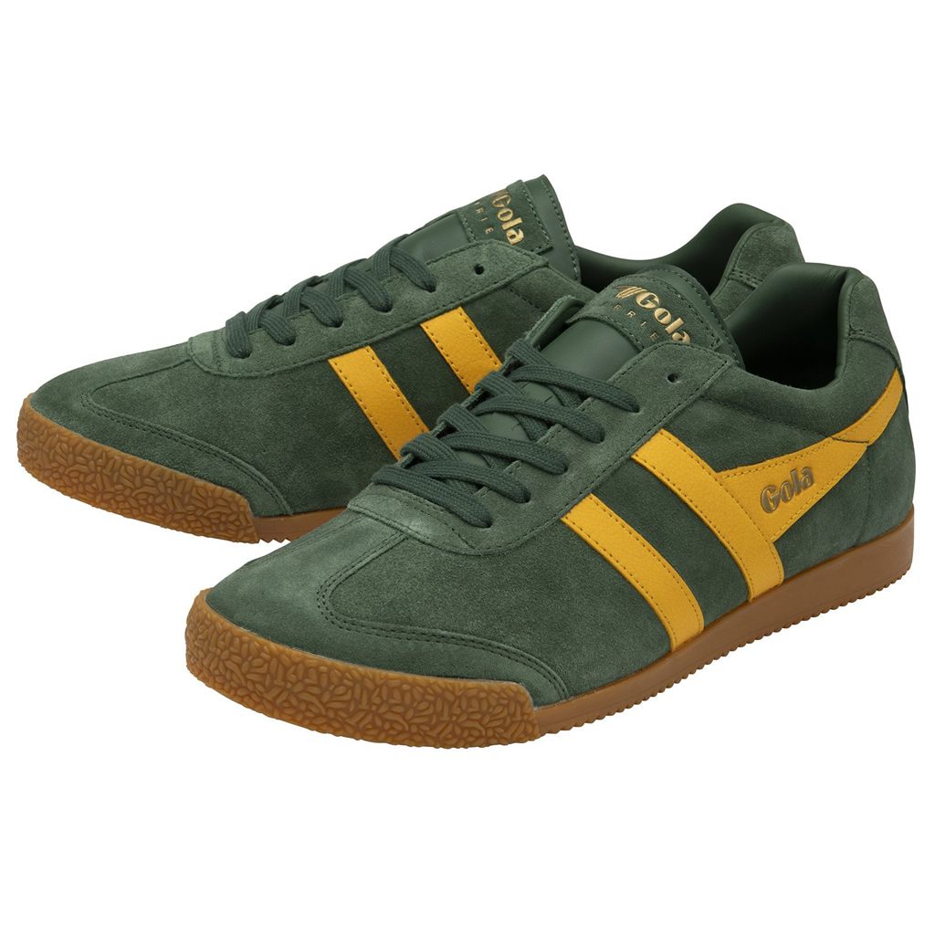 Gola Classics Harrier Suede Sneakers Evergreen Sun CZ | HRZW-93250