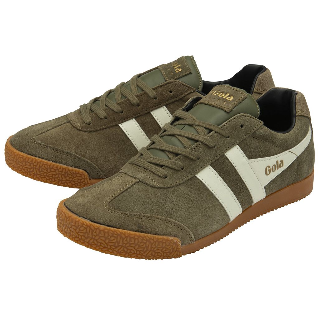Gola Classics Harrier Suede Sneakers Hnědožlutý Bílé Černé CZ | FNEQ-95743