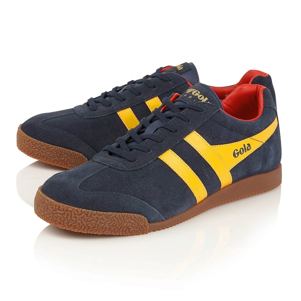 Gola Classics Harrier Suede Sneakers Tmavě Blankyt Červené CZ | OXWI-56891