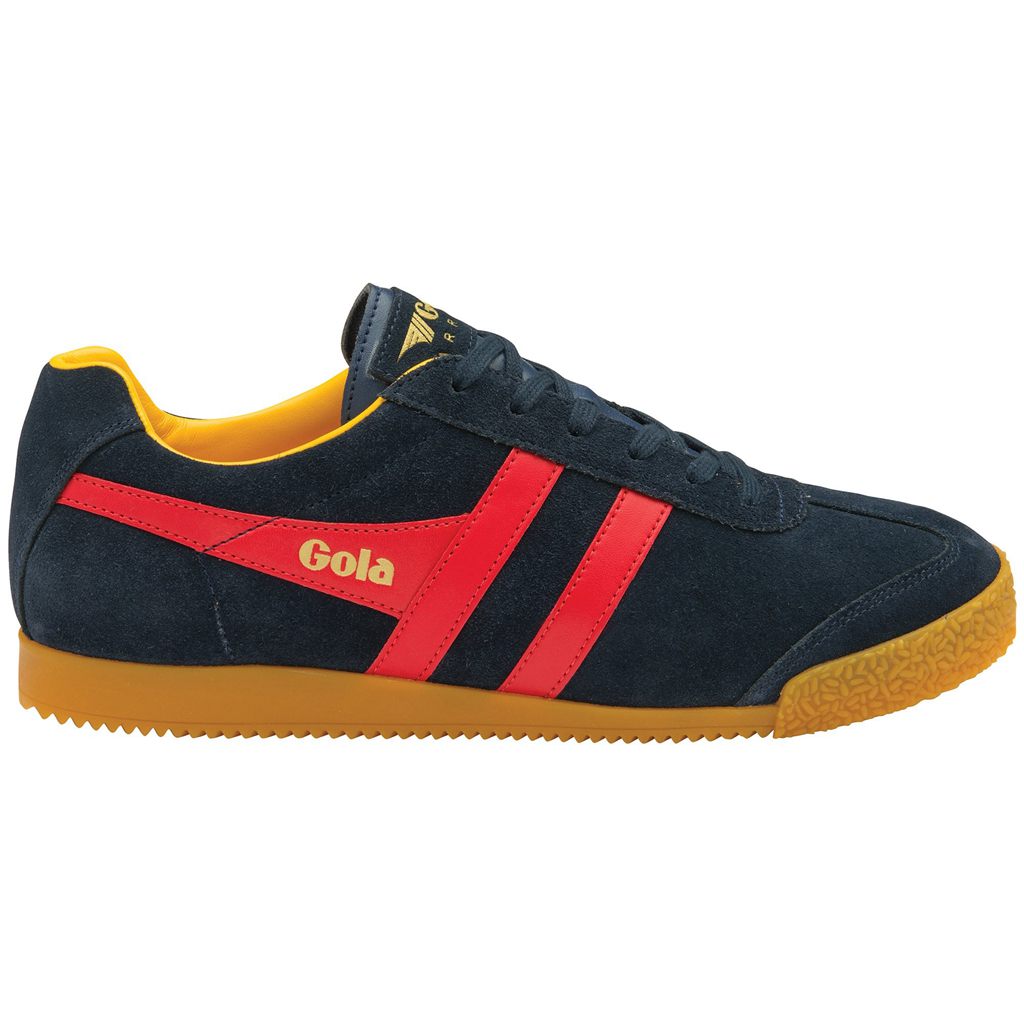 Gola Classics Harrier Suede Sneakers Tmavě Blankyt Červené CZ | MULA-94086