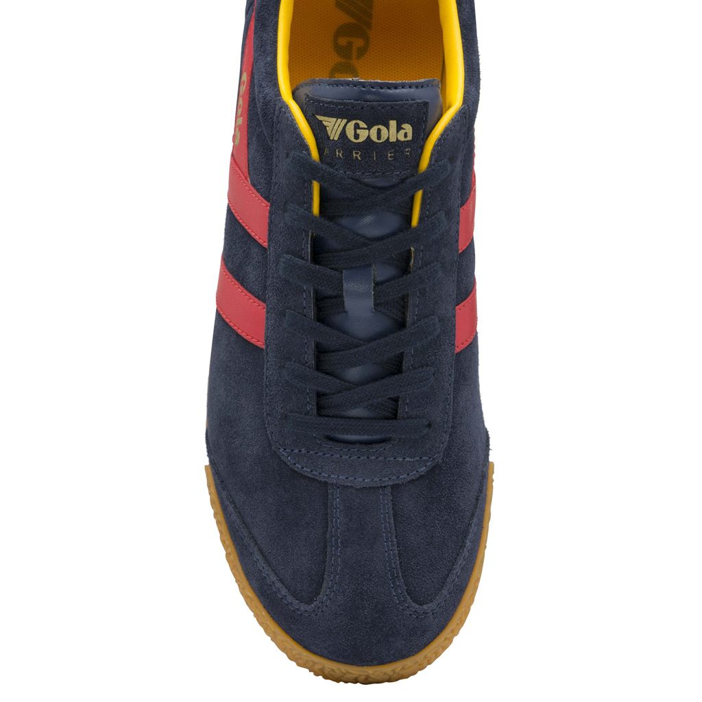 Gola Classics Harrier Suede Sneakers Tmavě Blankyt Červené CZ | MULA-94086