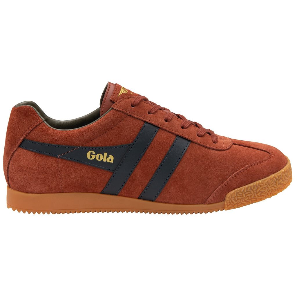 Gola Classics Harrier Suede Sneakers Tmavě Blankyt Hnědožlutý CZ | IPHW-84612