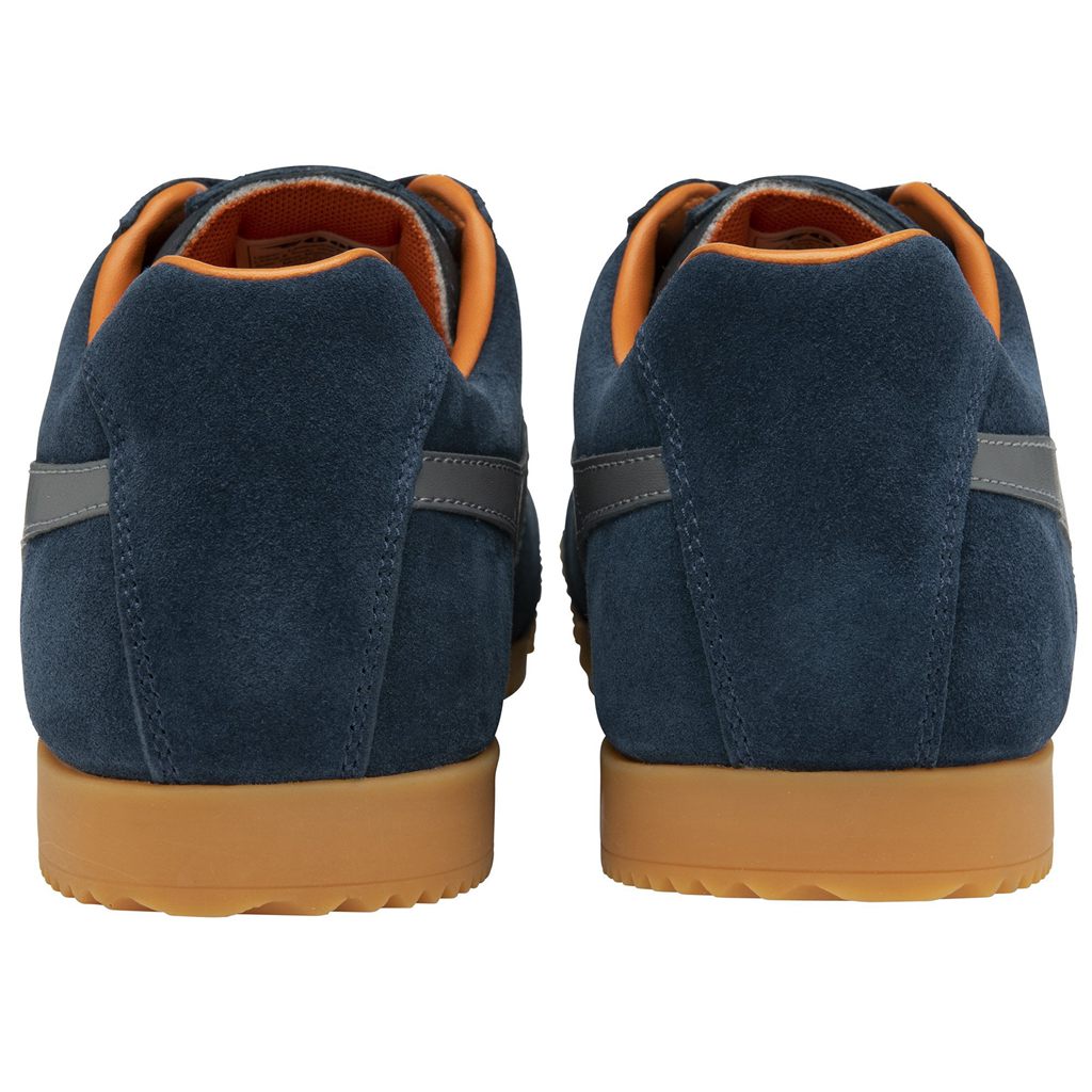 Gola Classics Harrier Suede Sneakers Tmavě Blankyt Oranžové CZ | PBGN-57421
