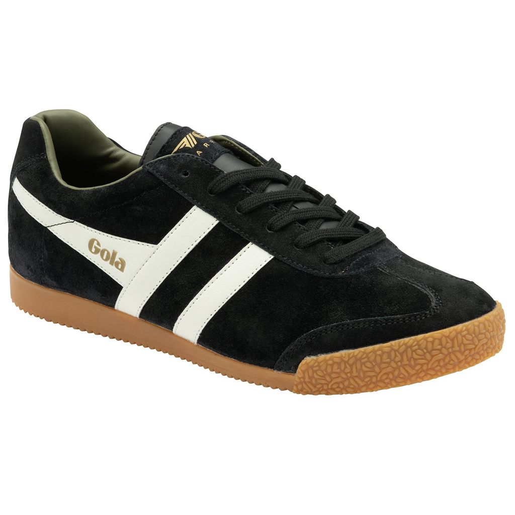 Gola Classics Harrier Suede Sneakers Černé Bílé Hnědožlutý CZ | RHQN-47209