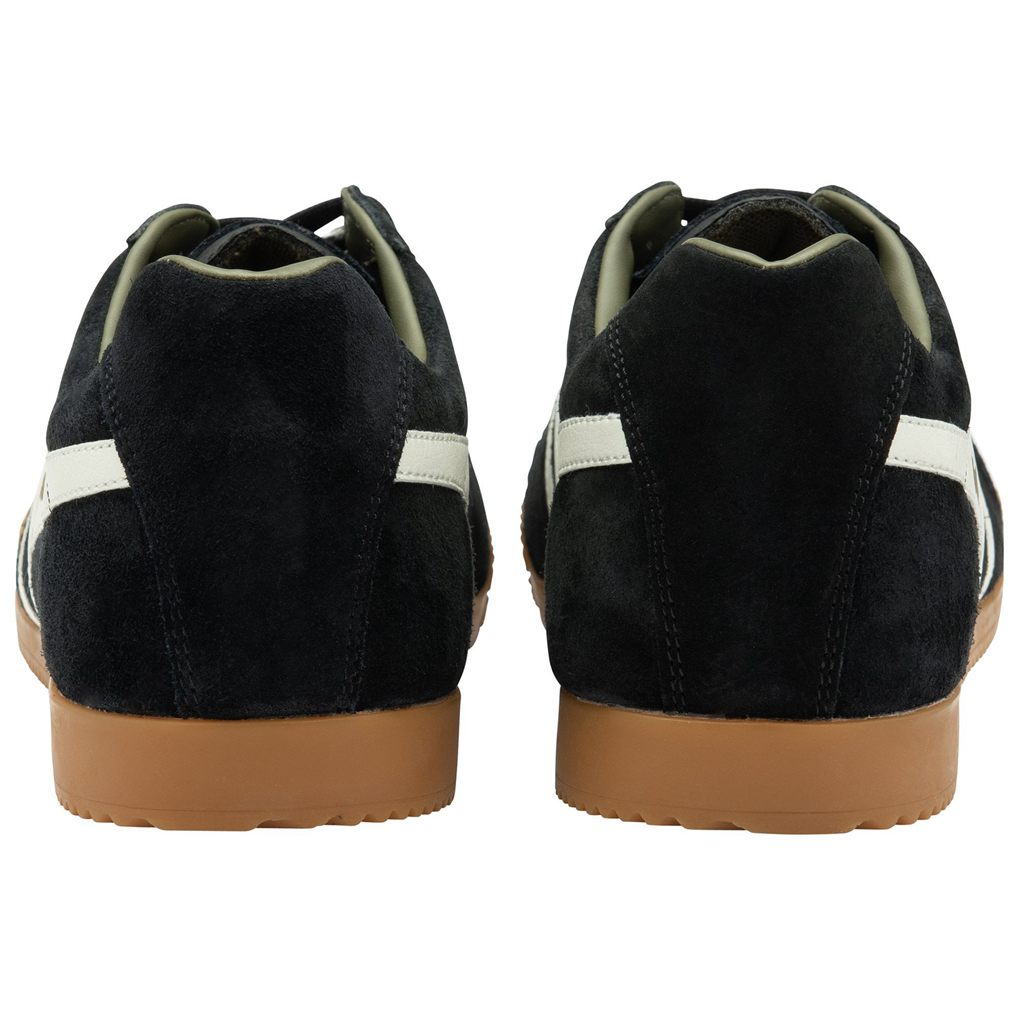 Gola Classics Harrier Suede Sneakers Černé Bílé Hnědožlutý CZ | RHQN-47209