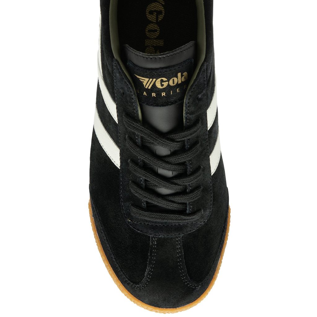 Gola Classics Harrier Suede Sneakers Černé Bílé Hnědožlutý CZ | RHQN-47209