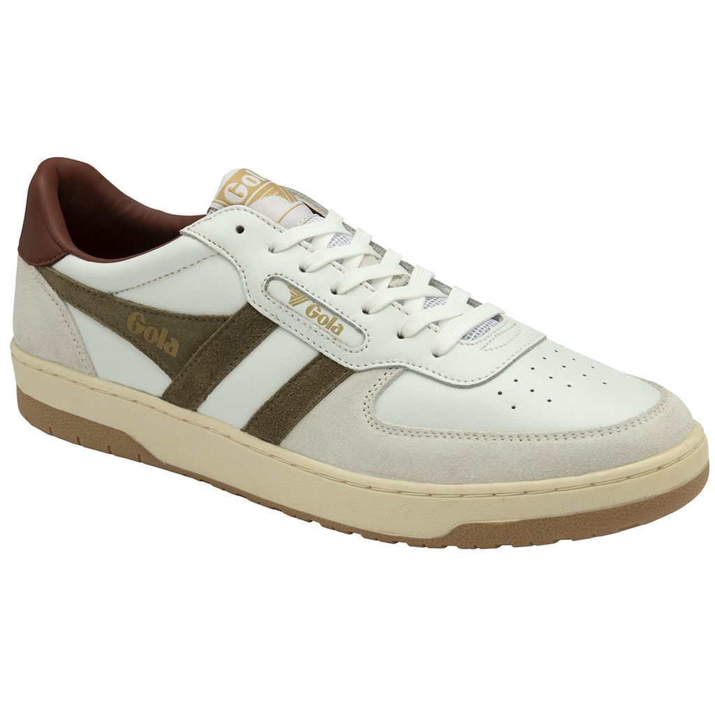 Gola Classics Hawk Sneakers Bílé Hnědožlutý CZ | NZTD-51089