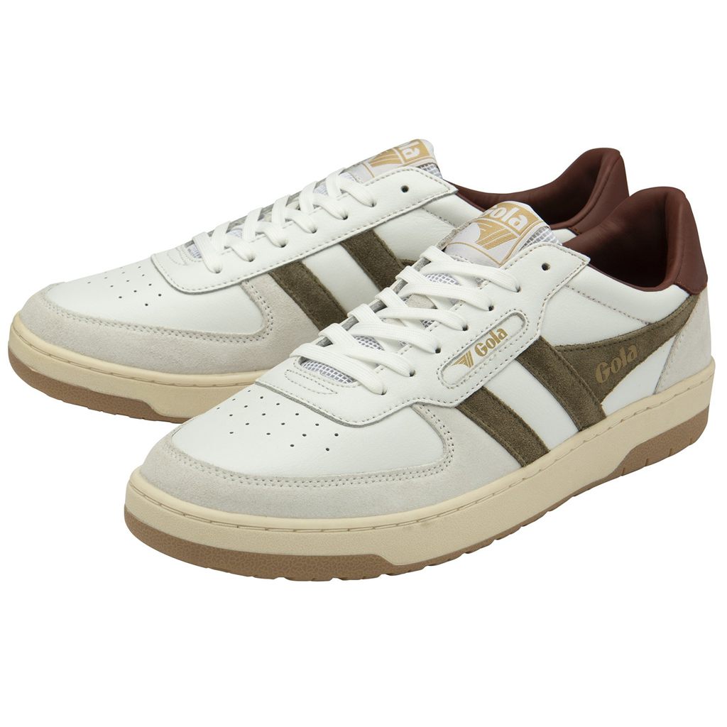 Gola Classics Hawk Sneakers Bílé Hnědožlutý CZ | NZTD-51089