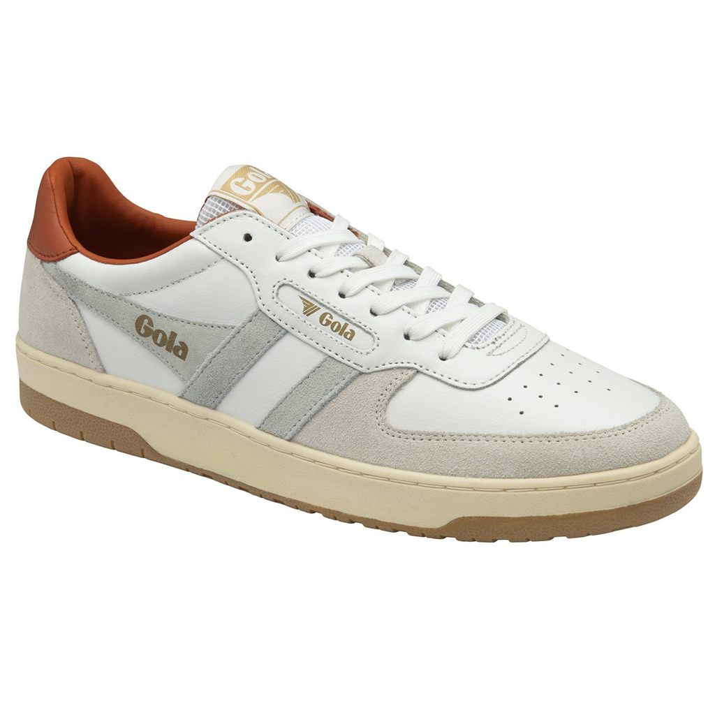 Gola Classics Hawk Sneakers Bílé Oranžové CZ | ZXJP-80693