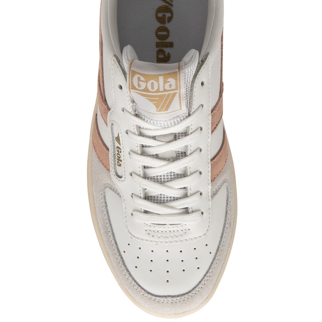 Gola Classics Hawk Sneakers Bílé Růžové Zlaté CZ | MNRO-28617