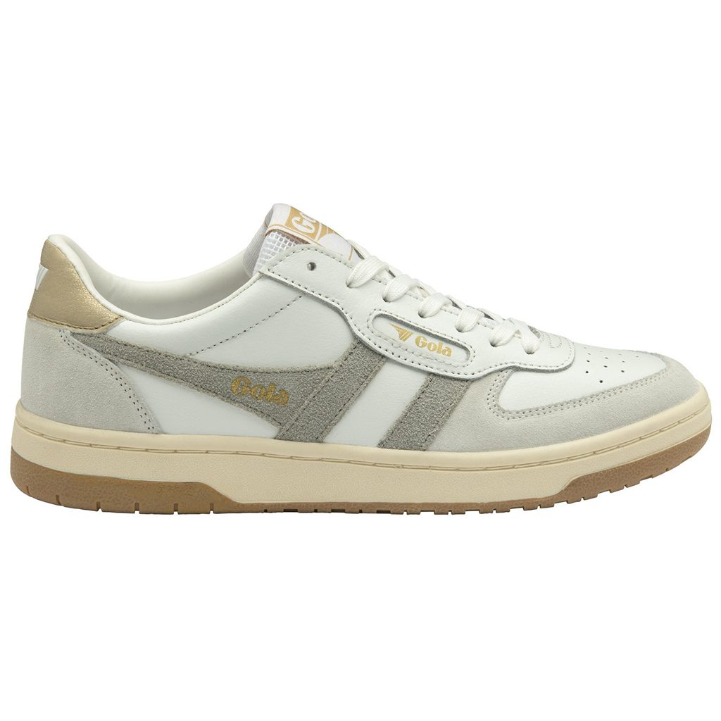 Gola Classics Hawk Sneakers Bílé Světle Šedé Zlaté CZ | BVXT-67540