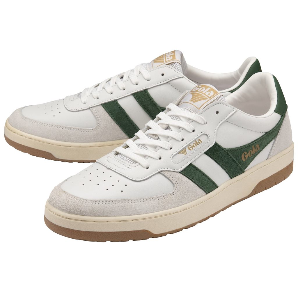 Gola Classics Hawk Sneakers Bílé Tmavě Zelene CZ | SXEP-69082