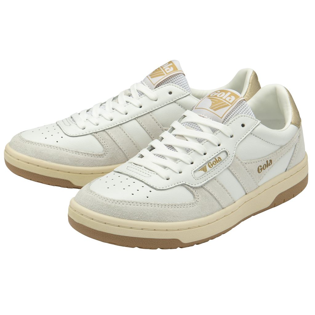 Gola Classics Hawk Sneakers Bílé Zlaté CZ | UOGL-72906