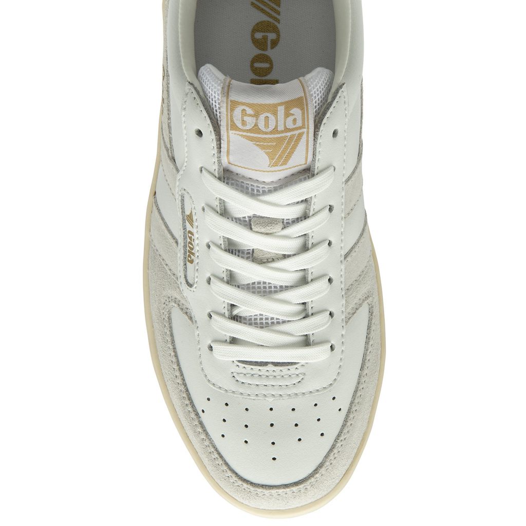 Gola Classics Hawk Sneakers Bílé Zlaté CZ | UOGL-72906