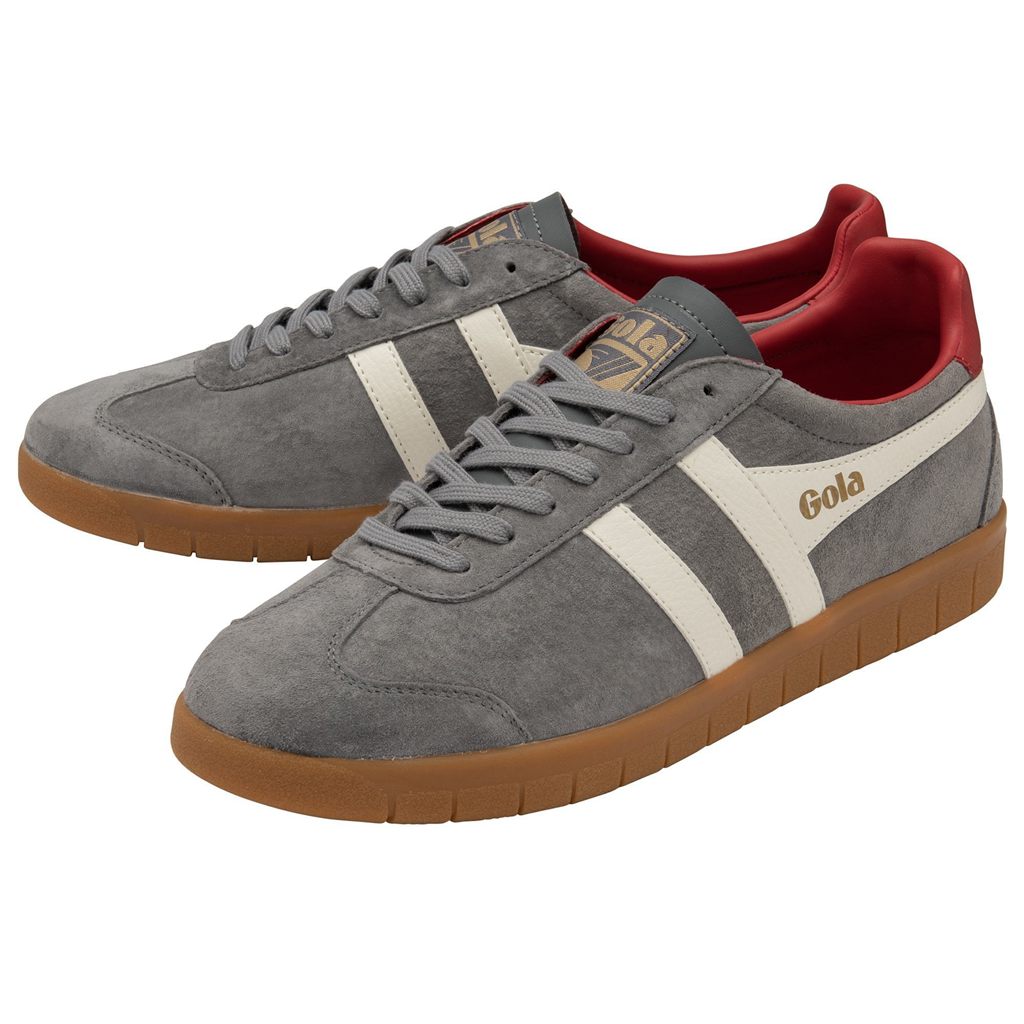 Gola Classics Hurricane Suede Sneakers Bílé Tmavě Červené CZ | UWCN-61385