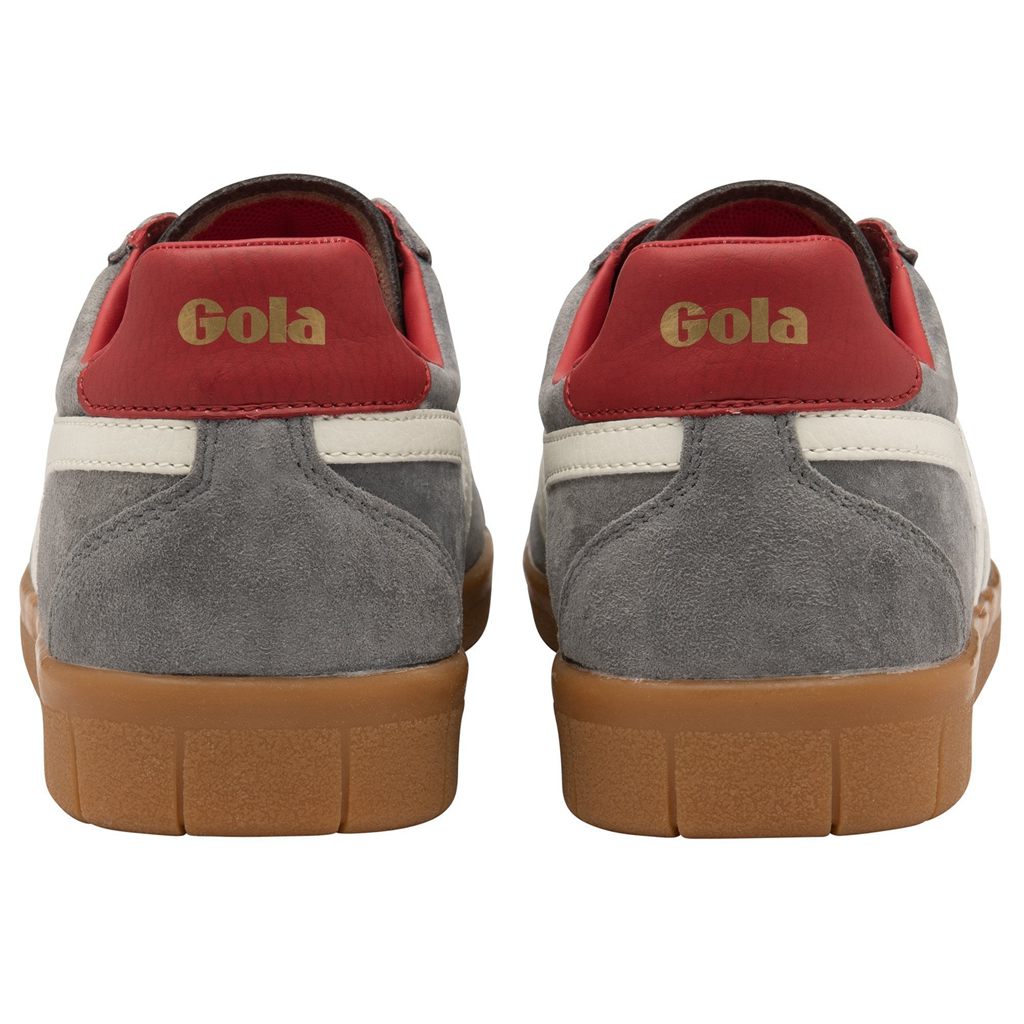 Gola Classics Hurricane Suede Sneakers Bílé Tmavě Červené CZ | UWCN-61385