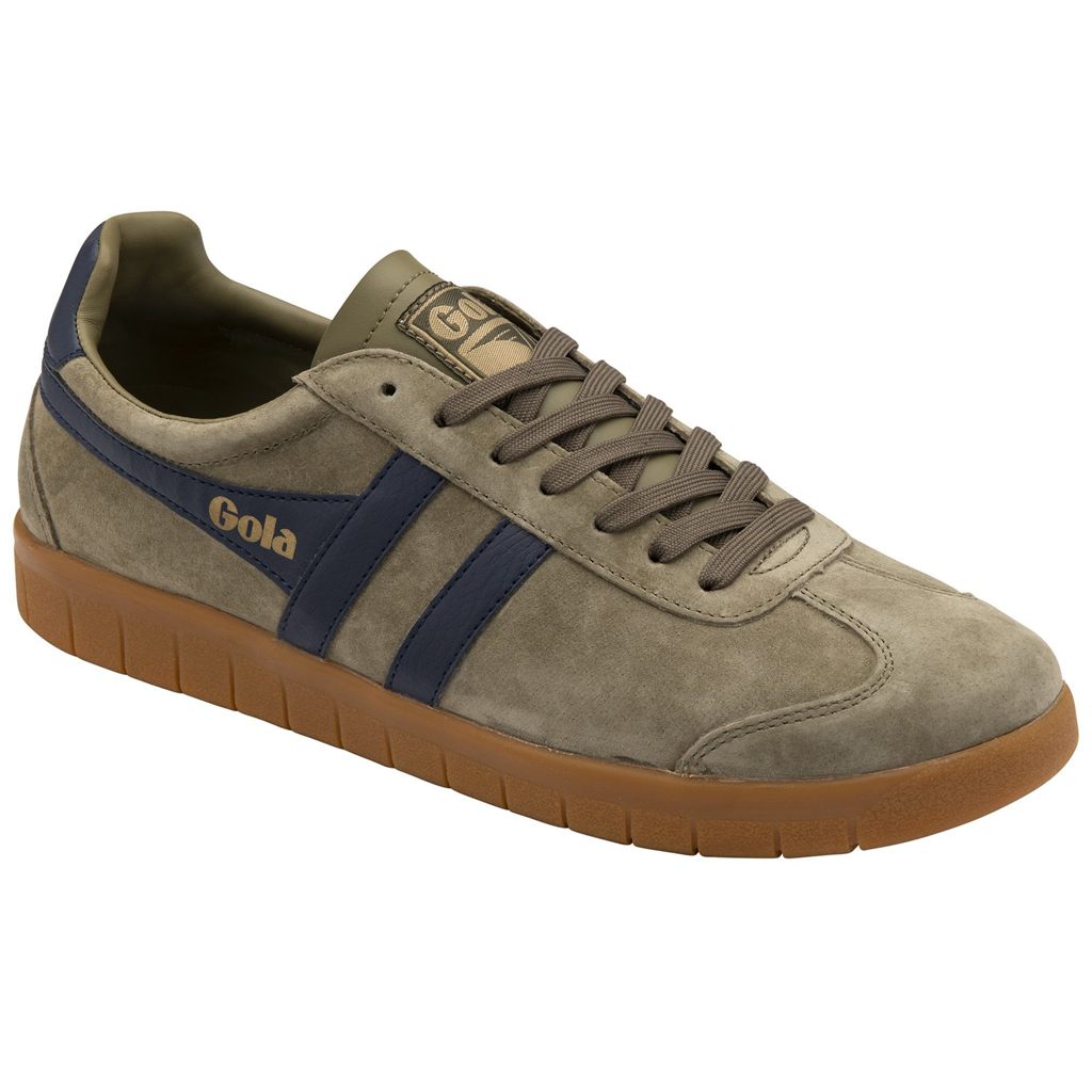 Gola Classics Hurricane Suede Sneakers Hnědožlutý Tmavě Blankyt Hnědožlutý CZ | IJGF-57809