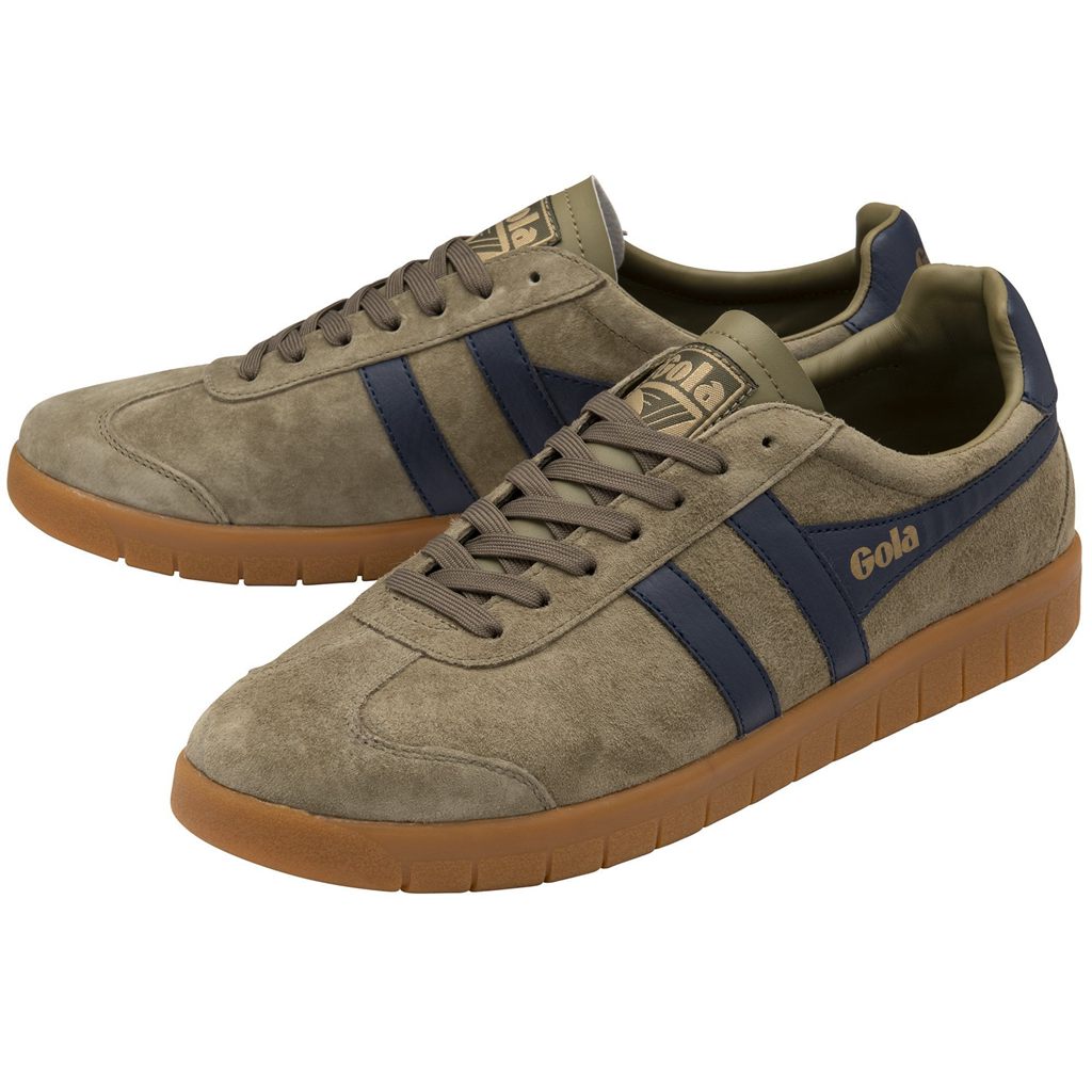 Gola Classics Hurricane Suede Sneakers Hnědožlutý Tmavě Blankyt Hnědožlutý CZ | IJGF-57809
