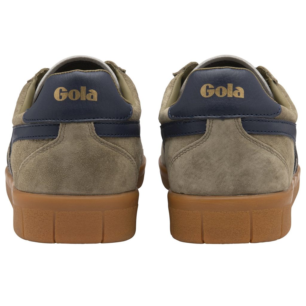 Gola Classics Hurricane Suede Sneakers Hnědožlutý Tmavě Blankyt Hnědožlutý CZ | IJGF-57809