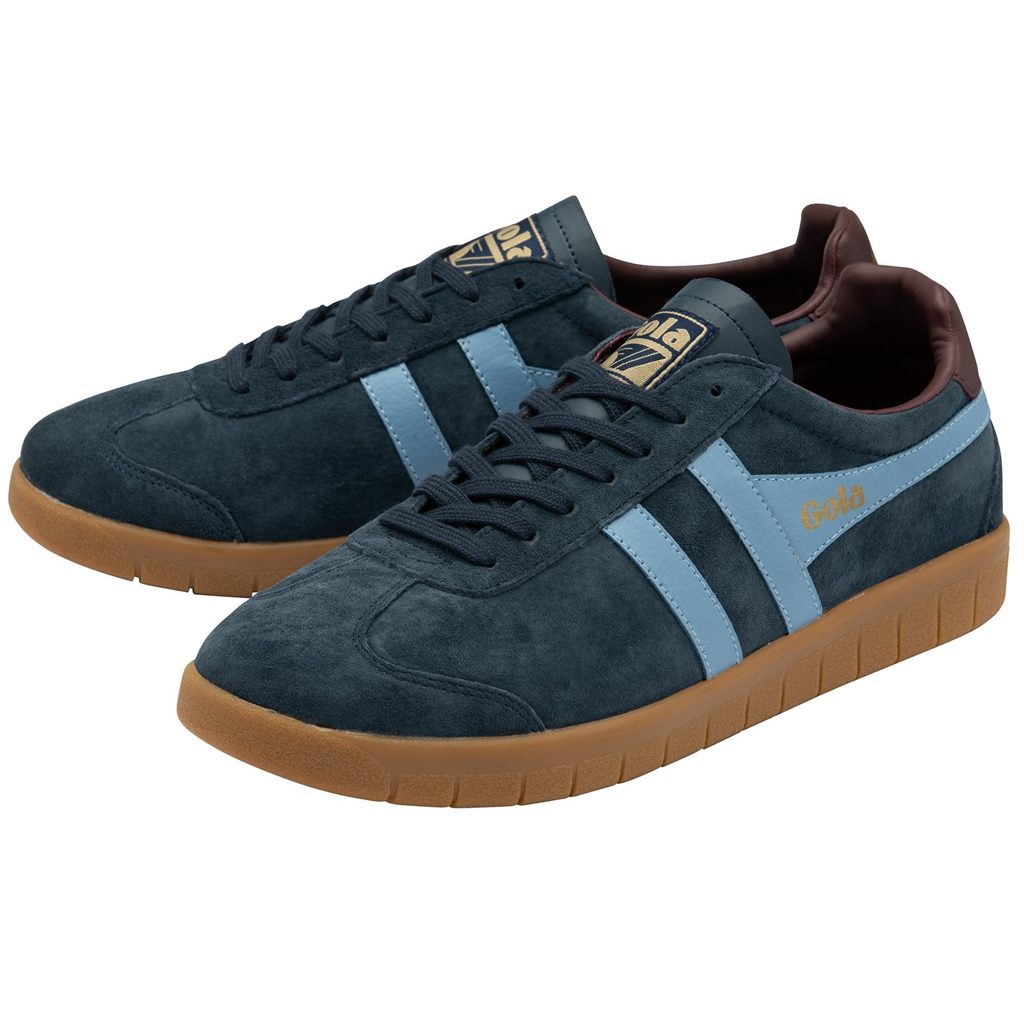 Gola Classics Hurricane Suede Sneakers Tmavě Blankyt Vínové CZ | GZHJ-92561