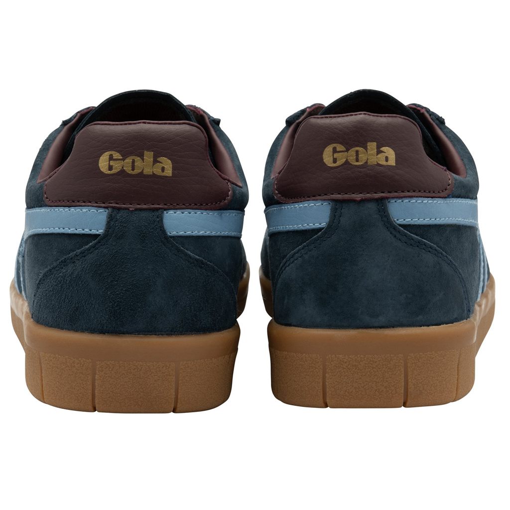 Gola Classics Hurricane Suede Sneakers Tmavě Blankyt Vínové CZ | GZHJ-92561