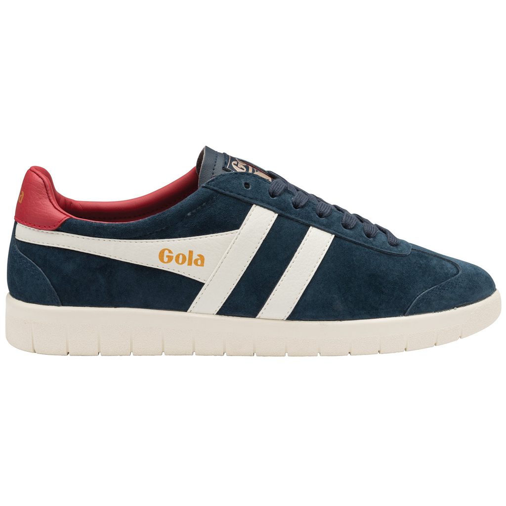 Gola Classics Hurricane Suede Sneakers Tmavě Blankyt Bílé Tmavě Červené CZ | CRAO-30168