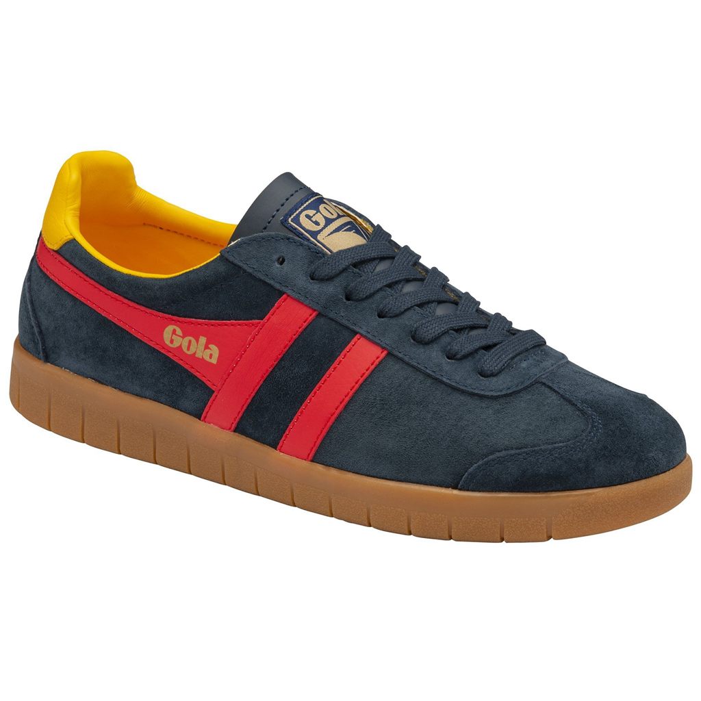 Gola Classics Hurricane Suede Sneakers Tmavě Blankyt Červené CZ | MEVY-38092