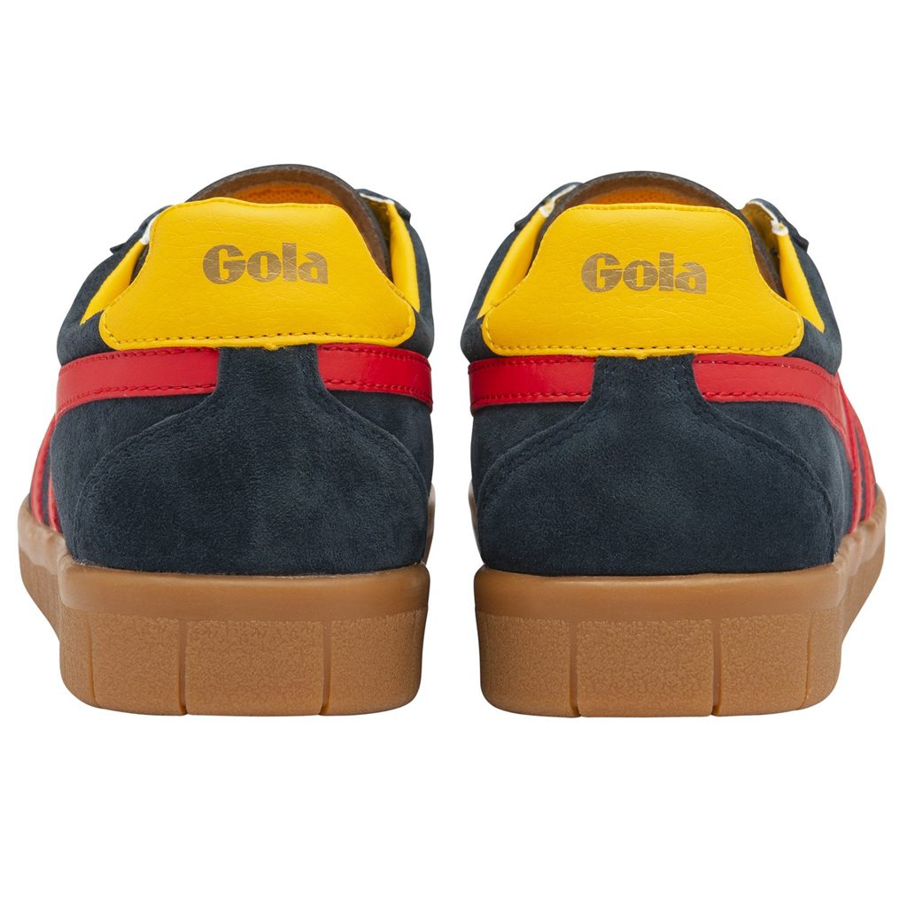 Gola Classics Hurricane Suede Sneakers Tmavě Blankyt Červené CZ | MEVY-38092