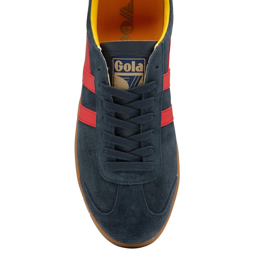 Gola Classics Hurricane Suede Sneakers Tmavě Blankyt Červené CZ | MEVY-38092