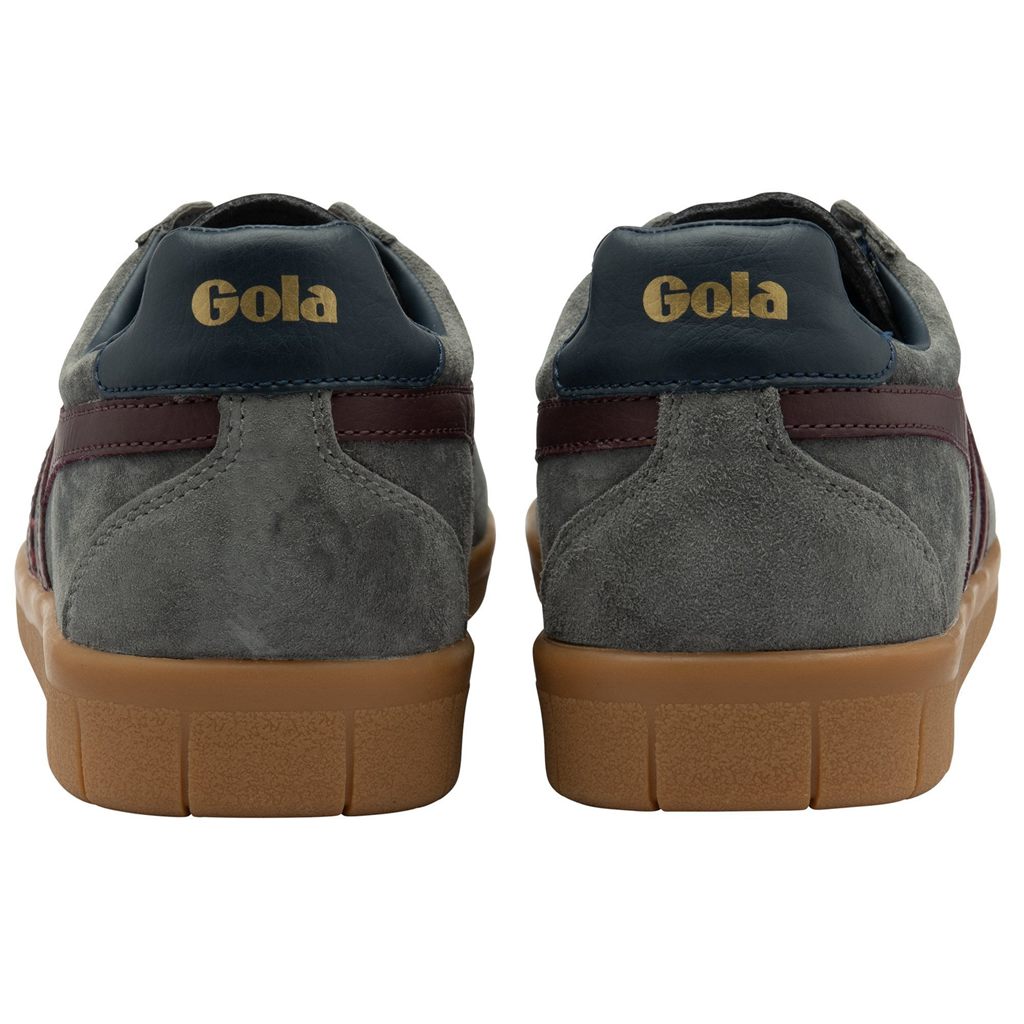 Gola Classics Hurricane Suede Sneakers Vínové Tmavě Blankyt CZ | PDRI-29173