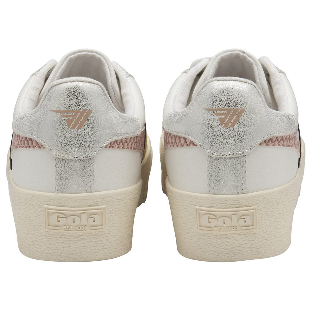 Gola Classics Orchid Platform Trident Snake Sneakers Bílé Růžové CZ | EHUA-30869