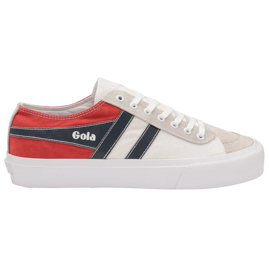 Gola Classics Quota II RWB Plimsoll Sneakers Bílé Červené Tmavě Blankyt CZ | INHD-12648