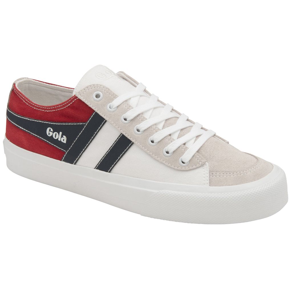 Gola Classics Quota II RWB Plimsoll Sneakers Bílé Červené Tmavě Blankyt CZ | INHD-12648