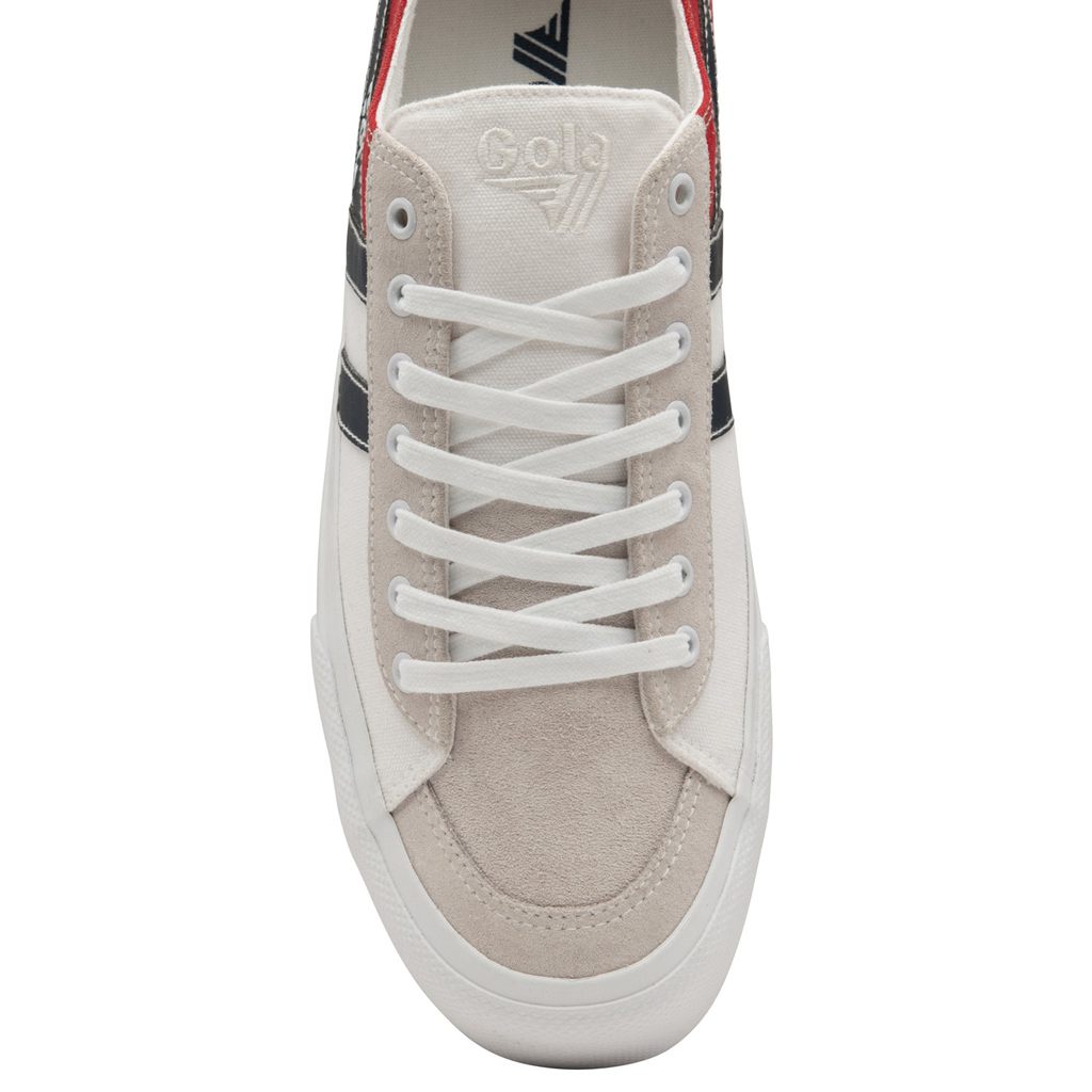 Gola Classics Quota II RWB Plimsoll Sneakers Bílé Červené Tmavě Blankyt CZ | INHD-12648