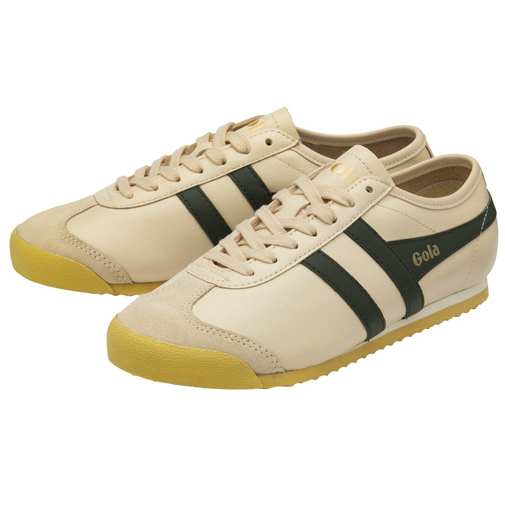 Gola Classics Race Leather Sneakers Tmavě Hnědožlutý CZ | LXRW-97602