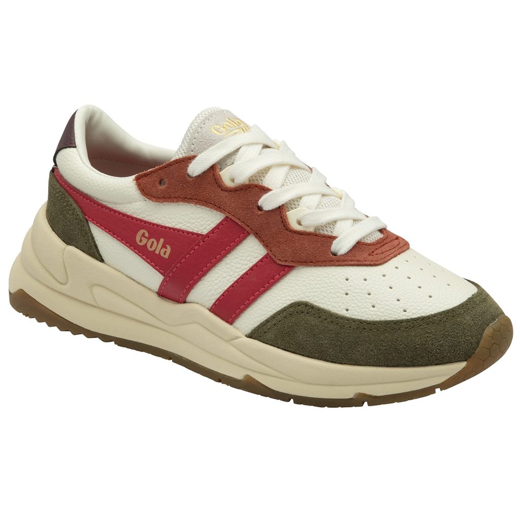 Gola Classics Saturn Quadrant Sneakers Bílé Hnědožlutý CZ | VHFU-89172