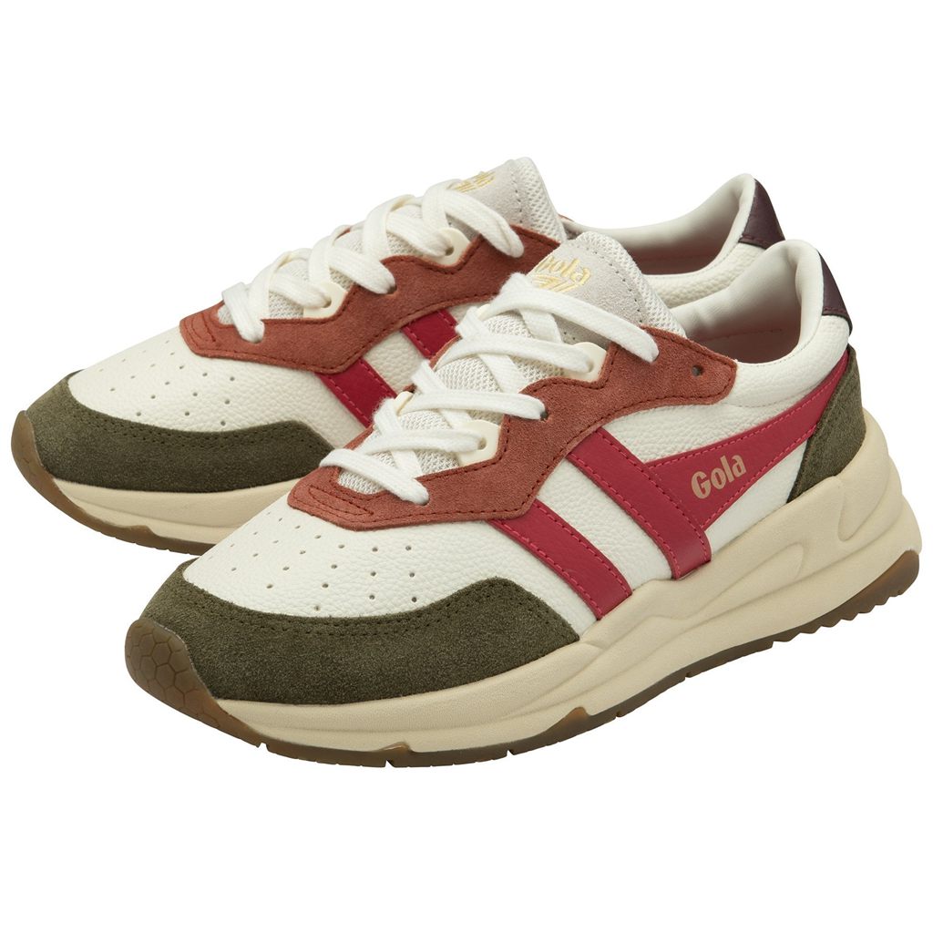Gola Classics Saturn Quadrant Sneakers Bílé Hnědožlutý CZ | VHFU-89172