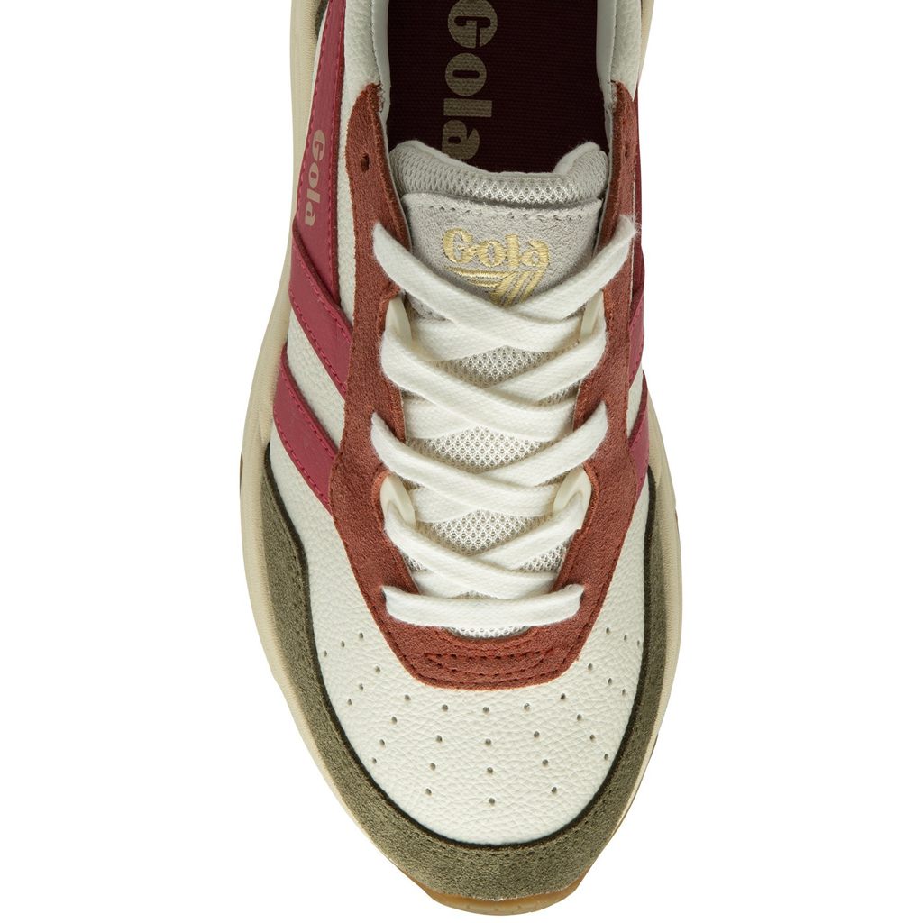Gola Classics Saturn Quadrant Sneakers Bílé Hnědožlutý CZ | VHFU-89172