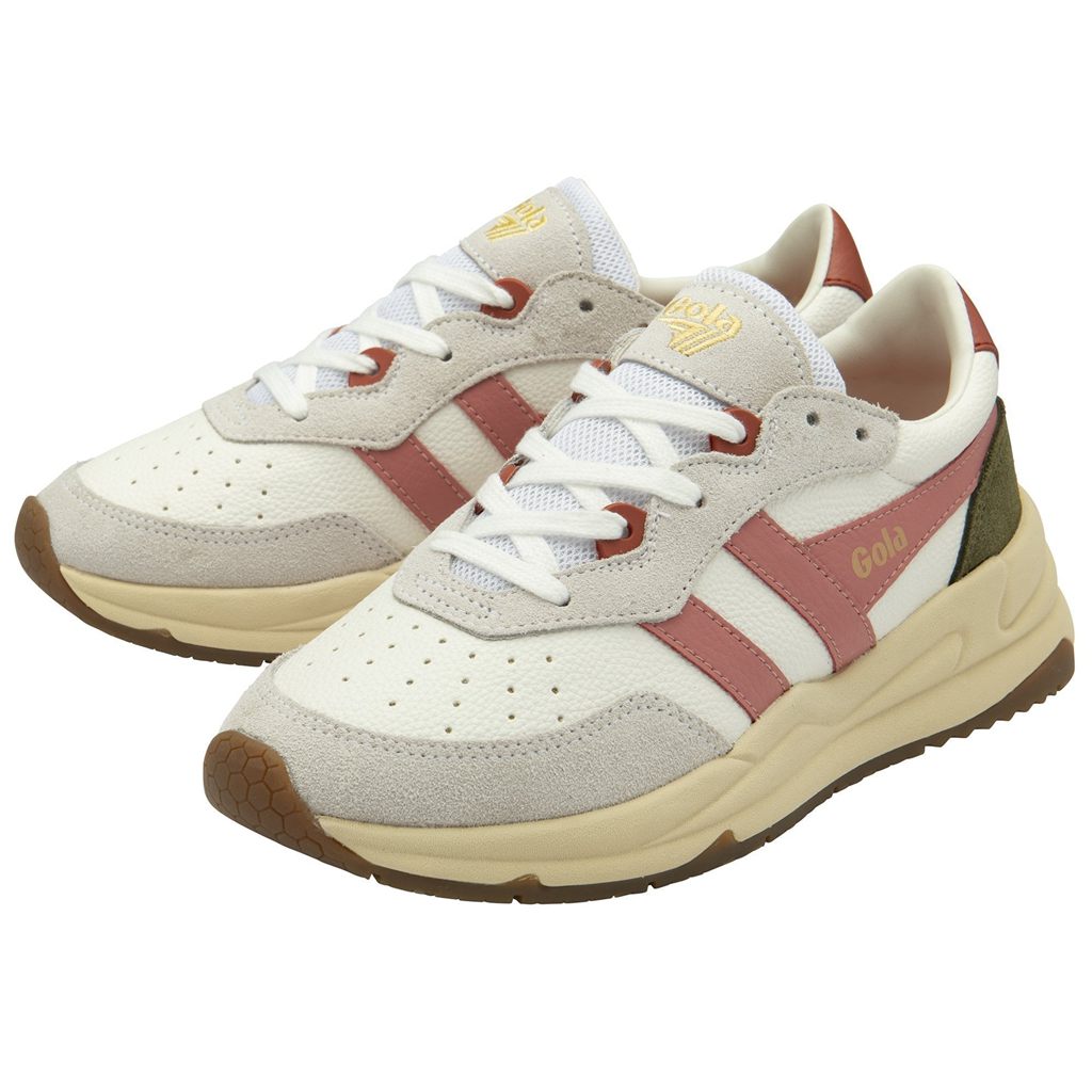 Gola Classics Saturn Sneakers Bílé Koralove Růžové Hnědožlutý CZ | UVKC-73490