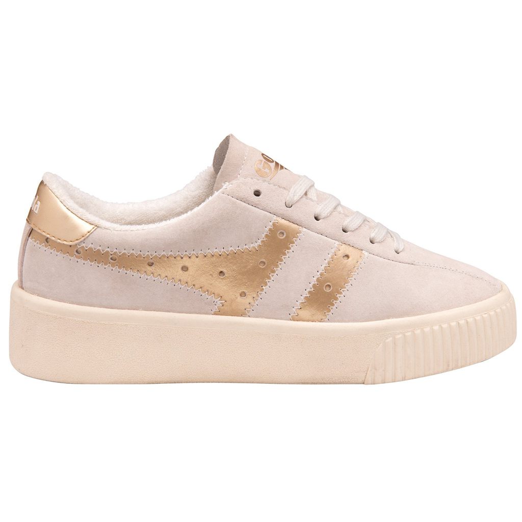 Gola Classics Super Court Metallic Sneakers Bílé Zlaté CZ | DRKO-59082