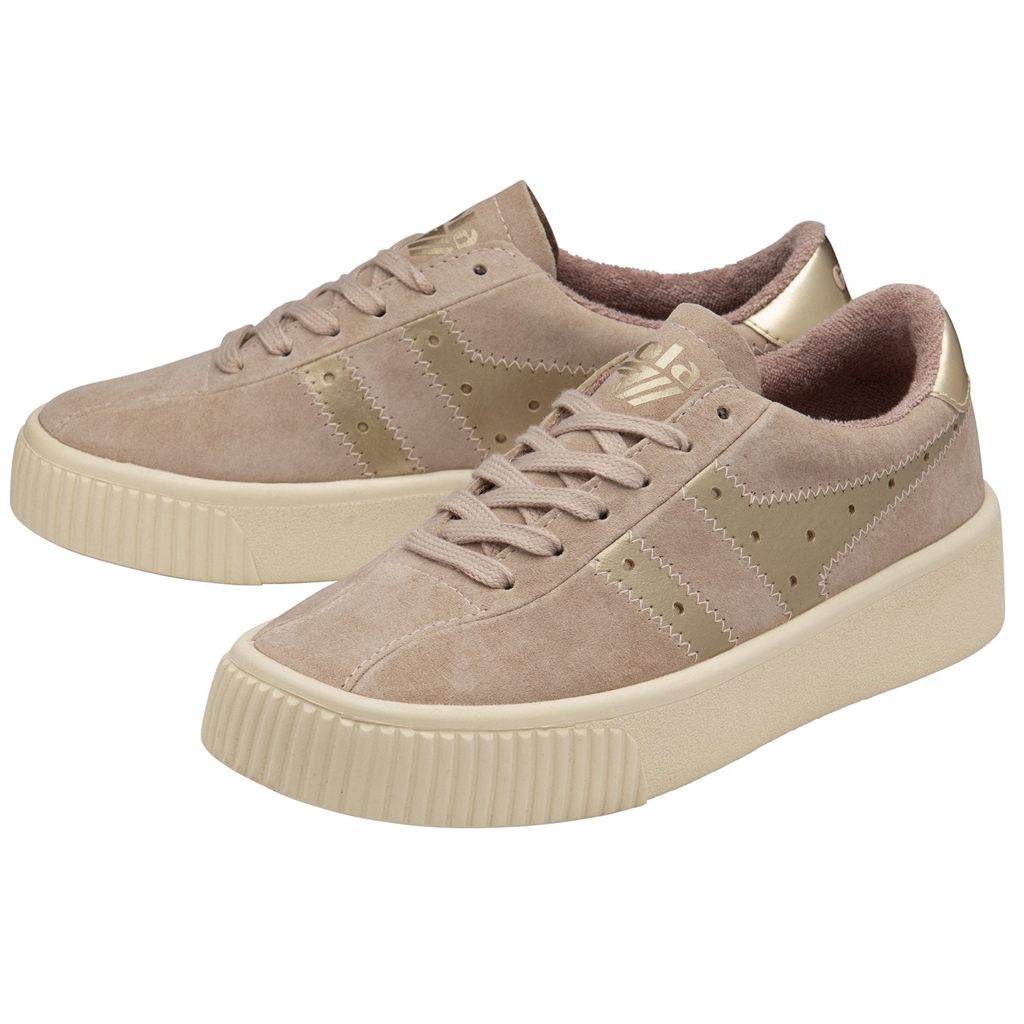 Gola Classics Super Court Metallic Sneakers Zlaté CZ | FWAU-31502