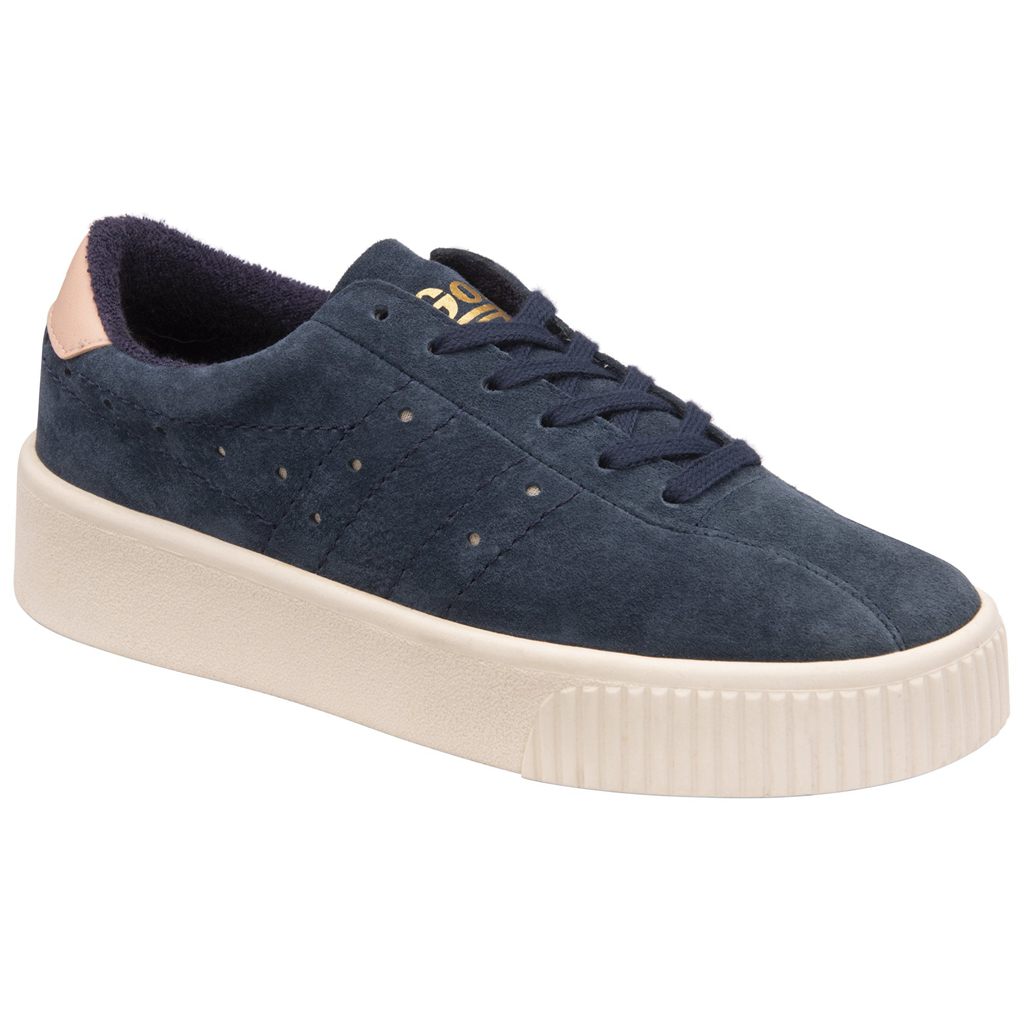 Gola Classics Super Court Suede Sneakers Tmavě Blankyt Růžové CZ | RGNZ-74652