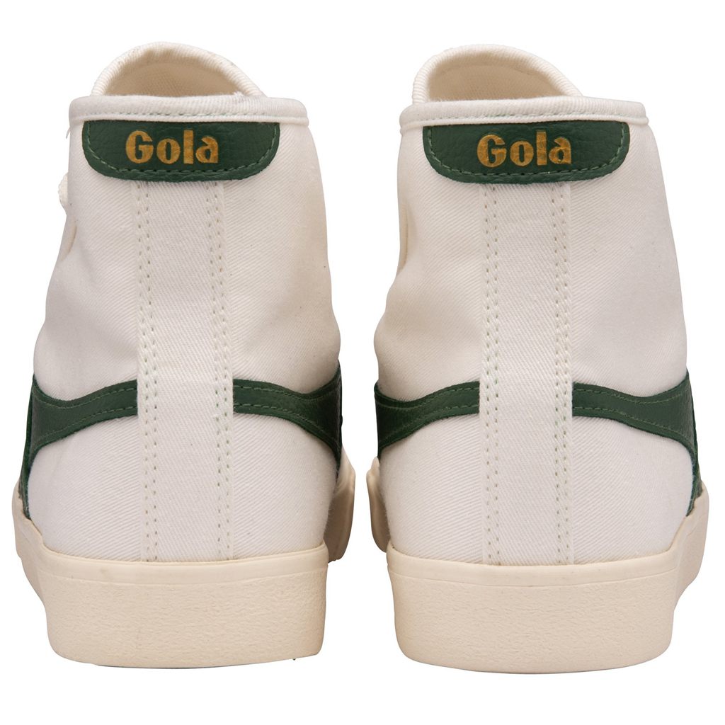 Gola Classics Tennis Mark Cox High Sneakers Bílé Tmavě Zelene CZ | KIBP-93042