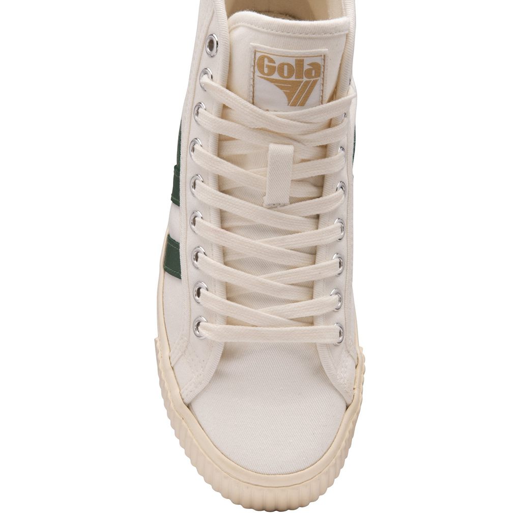 Gola Classics Tennis Mark Cox High Sneakers Bílé Tmavě Zelene CZ | KIBP-93042