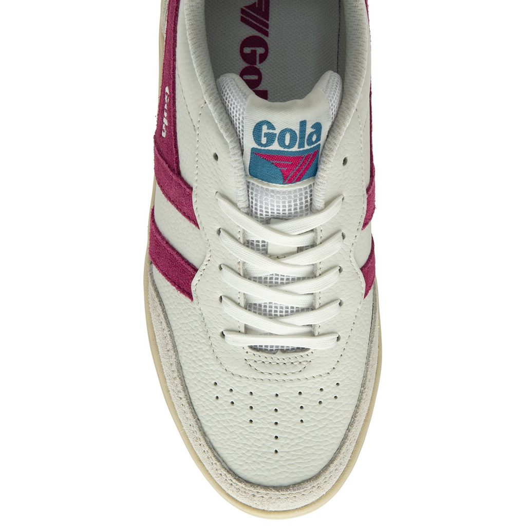 Gola Classics Topspin Sneakers Bílé Fuchsie CZ | KFWQ-75203