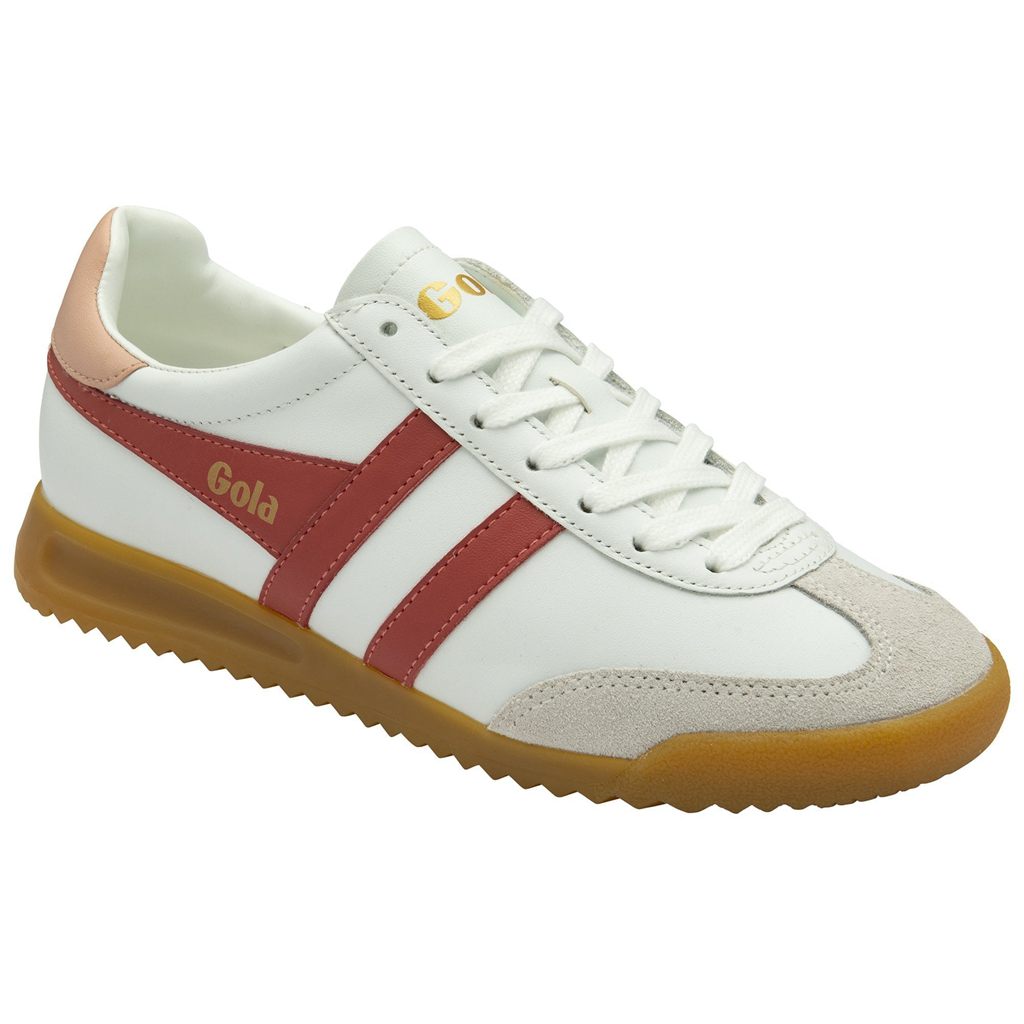 Gola Classics Torpedo Leather Sneakers Bílé Růžové CZ | ZSFC-79540