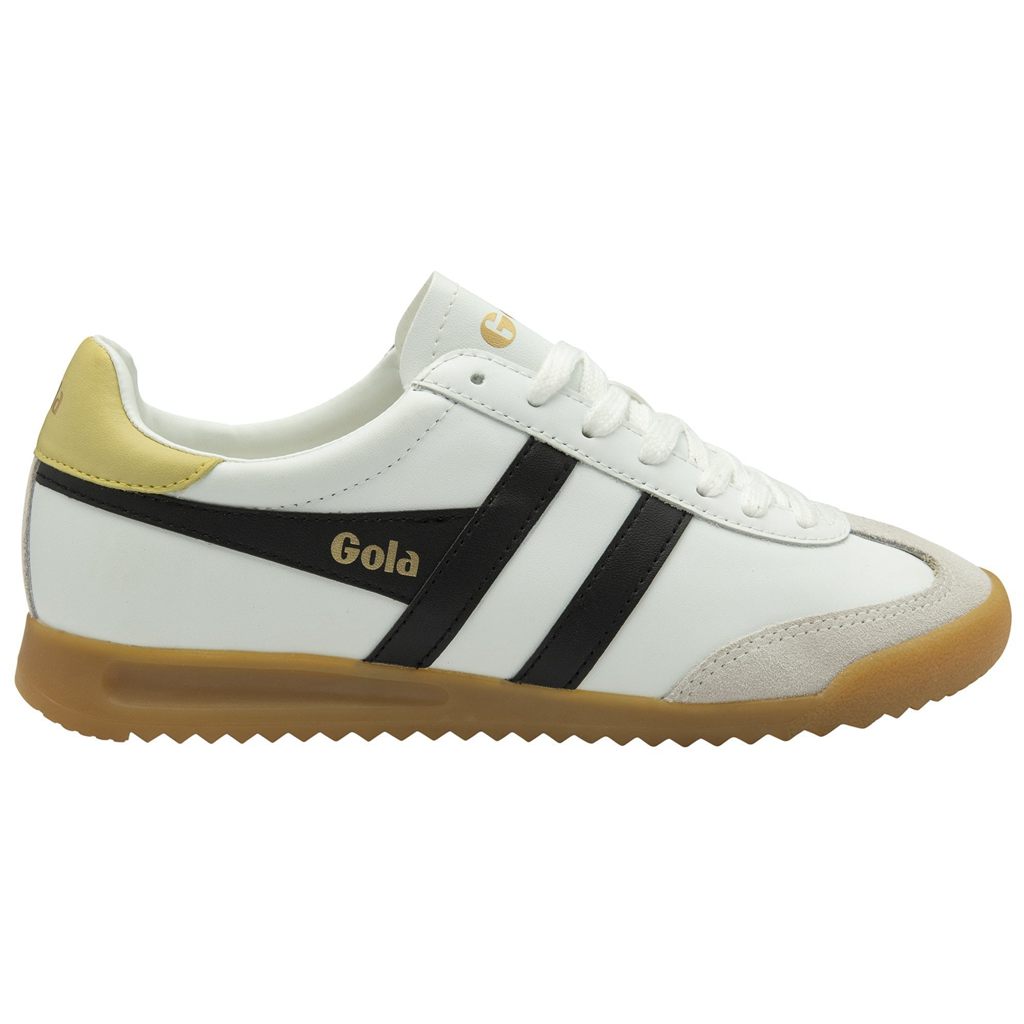 Gola Classics Torpedo Leather Sneakers Bílé Černé Citrón CZ | GDCY-04528